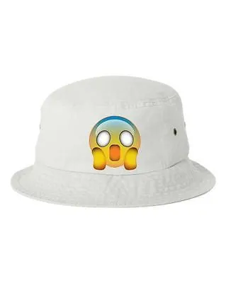 Scared Emoji Bucket Cap Hat - ALLNTRENDSHOP - 1