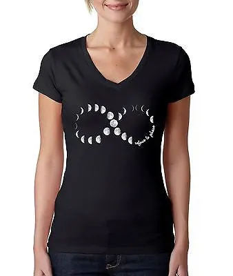 Moon Phases Infinity Women's Sporty V shirt - ALLNTRENDSHOP - 1