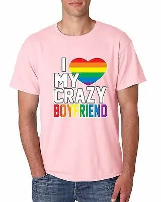 I Love My Crazy Boyfriend Pride Men's T-Shirt - ALLNTRENDSHOP