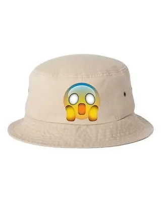 Scared Emoji Bucket Cap Hat - ALLNTRENDSHOP - 3