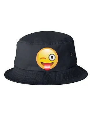Winking Emoji Bucket Cap Hat - ALLNTRENDSHOP - 2