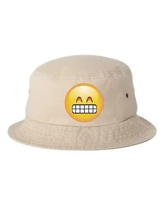 Satisfied Emoji Bucket Cap Hat - ALLNTRENDSHOP - 4