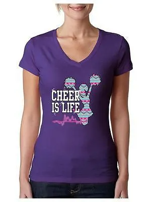 Cheer Is Life Azteck Women's Sporty V Shirt Love Cheer - ALLNTRENDSHOP