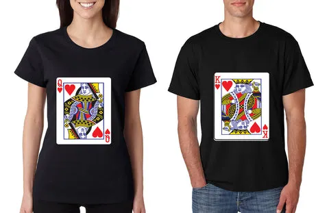 King and Queen matching couples tshirts Valentines day - ALLNTRENDSHOP - 1