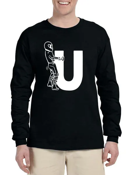 Men's Long Sleeve F U Motorcyclist Riding Buddies Shirts