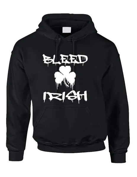 Adult Hoodie Bleed Irish St Patrick's Day Party Love Irish - ALLNTRENDSHOP - 4