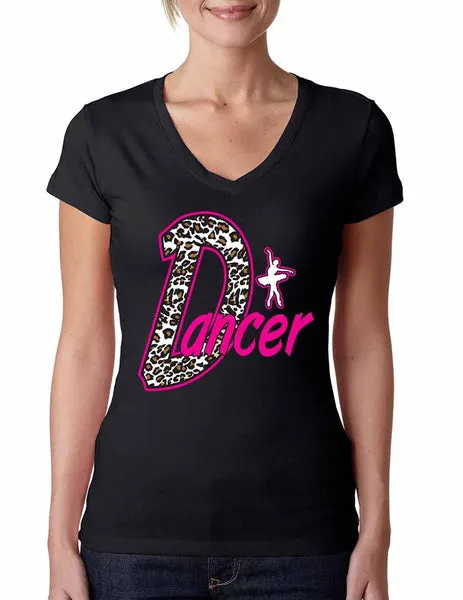 Dancer White Leopard women's sporty V - ALLNTRENDSHOP
