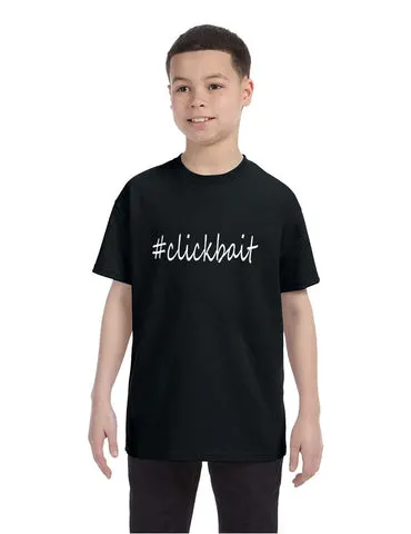 Kids Youth T Shirt Clickbait Cool Hashtag Tee Trendy Top