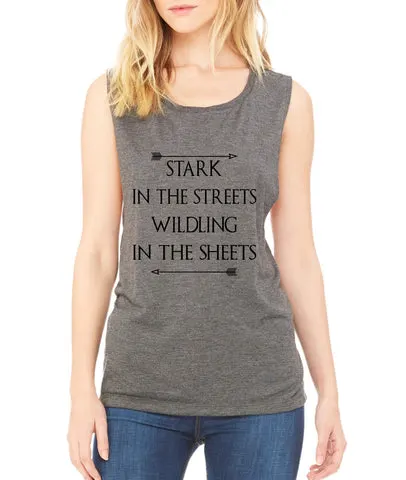 Namaste in bed women Flowy Scoop Muscle Tank - ALLNTRENDSHOP - 1