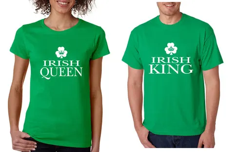 Couple T Shirt Irish Queen Irish King St Patrick's Party Shirt Set