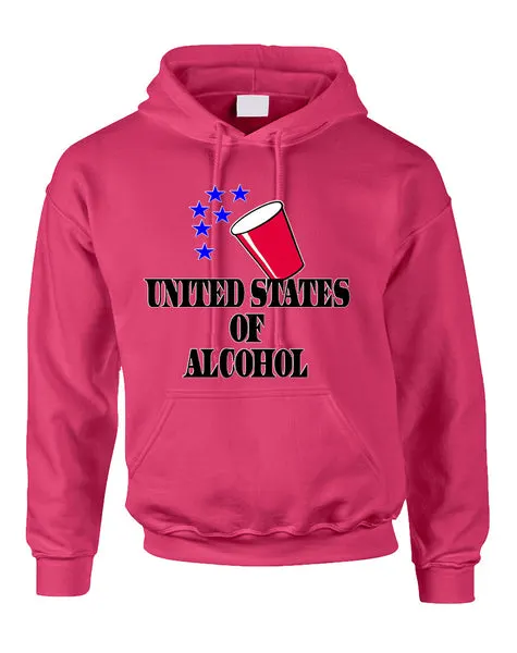Adult Hoodie United States Of Alcohol 4th Of July Top