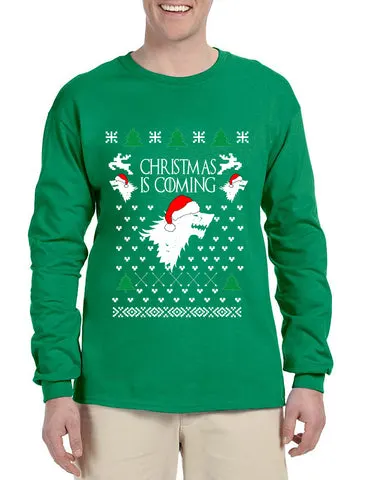 Men's Long Sleeve Christmas Is Coming House Stark Ugly Xmas