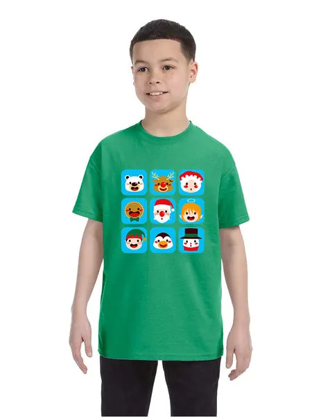 Kids T Shirt Christmas Icons Ugly Holiday Symbols T-Shirt - ALLNTRENDSHOP - 4