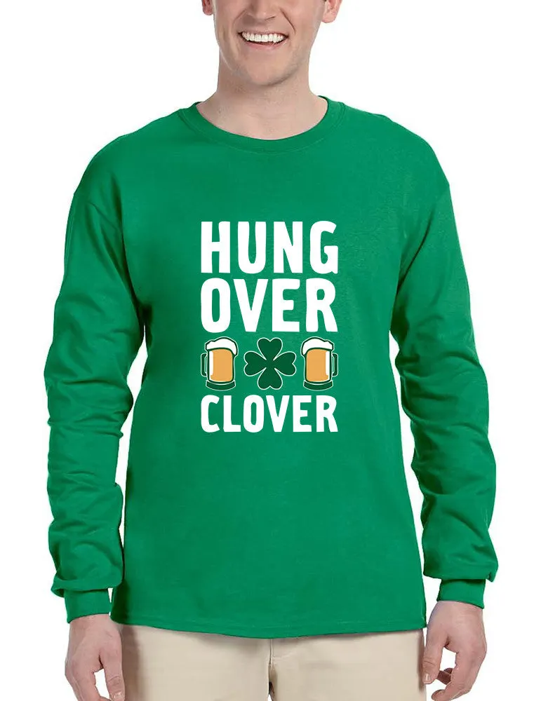 Men's Long Sleeve Hungover Clover St Patrick's Day Party Top