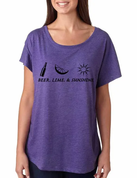 Beer lime and sunshine women tri-blend dolman shirt - ALLNTRENDSHOP