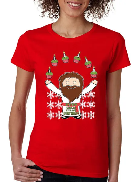 happy birthday Jesus women's T-shirt - ALLNTRENDSHOP