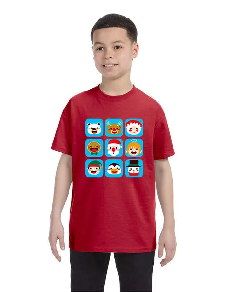 Kids T Shirt Christmas Icons Ugly Holiday Symbols T-Shirt - ALLNTRENDSHOP - 3