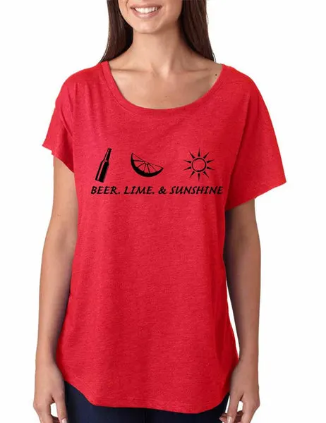 Beer lime and sunshine women tri-blend dolman shirt - ALLNTRENDSHOP