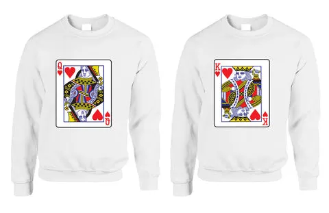 King and Queen matching couples sweatshirt Valentines day - ALLNTRENDSHOP - 1