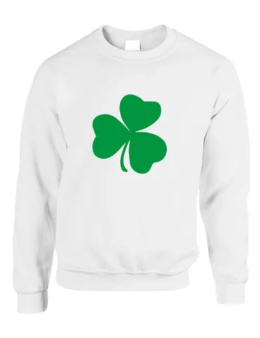 Adult Sweatshirt Green Shamrock Graphic St Patrick's Day Top - ALLNTRENDSHOP - 1