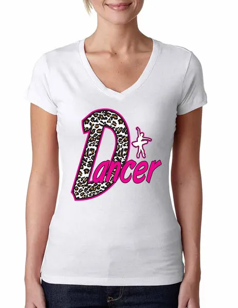 Dancer White Leopard women's sporty V - ALLNTRENDSHOP