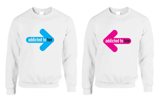Addicted to her Addicted to him Valentine day Sweaters Couple - ALLNTRENDSHOP - 3