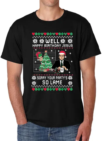 Happy Birthday Jesus Sorry Your Party is So Lame Xmas Men's T Shirt