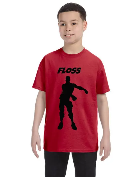 Kids Youth T Shirt Floss Black Trendy Floss Dance Tee Flossing Dancer