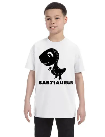 Kids Youth T Shirt Baby Saurus Dinosaur Gift Matching Family Tees